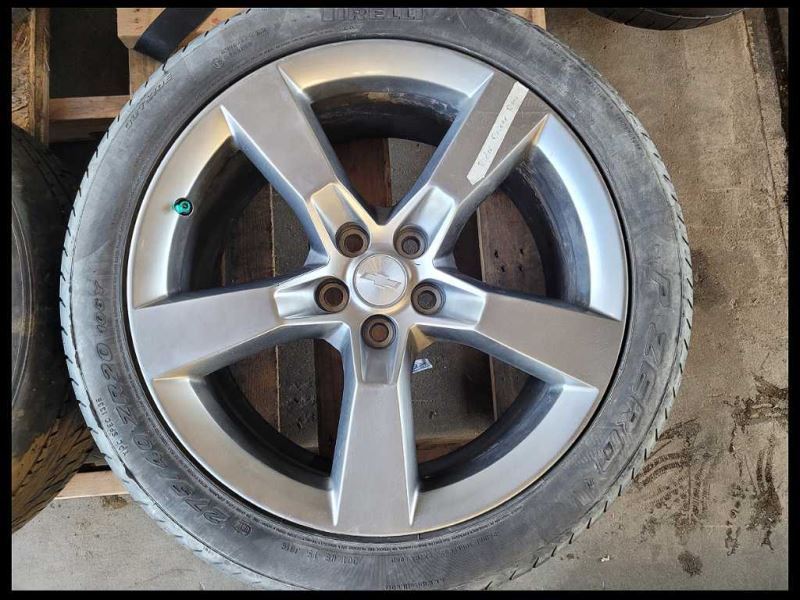 2010-2015 Chevrolet Camaro SS Rear Wheel 20x9 Rear 5 Spoke Silver Paint Tire - The Parts Farm