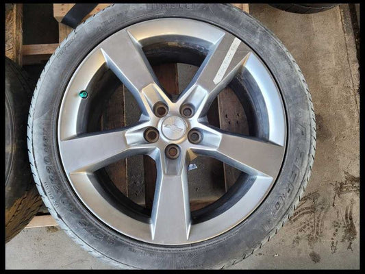 2010-2015 Chevrolet Camaro SS Rear Wheel 20x9 Rear 5 Spoke Silver Paint Tire - The Parts Farm