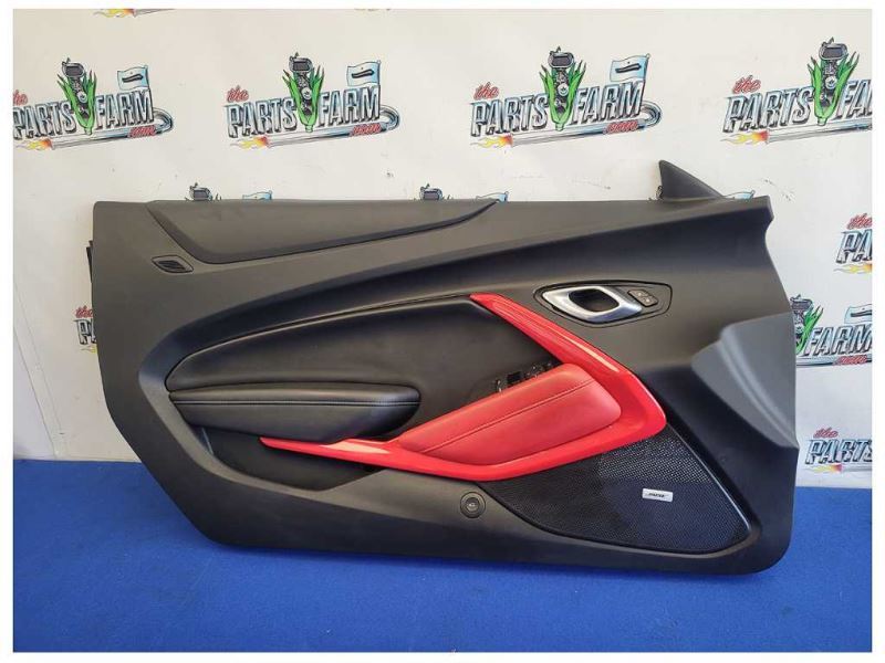 2019-2024 Chevrolet Camaro SS Coupe Pair Door Panels Card Red Black 2628 - The Parts Farm