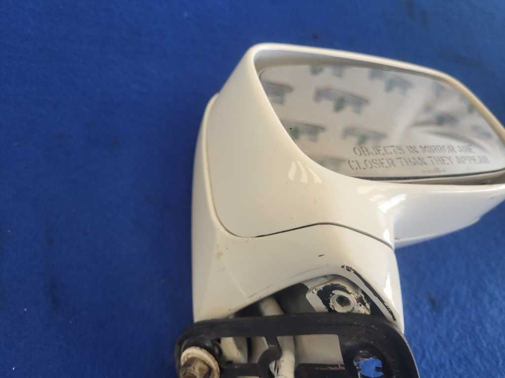 1990 Ford Mustang Mclaren Convertible Passenger RH Rear View Mirror White 2603 - The Parts Farm