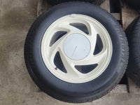 1990 Ford Mustang ASC Mclaren Convertible Set Wheels 15x7 White Paint Tire 2603 - The Parts Farm