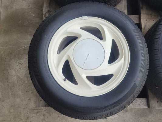 1990 Ford Mustang ASC Mclaren Convertible Set Wheels 15x7 White Paint Tire 2603