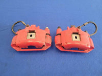 1994-1995 Ford Mustang GT 5.0L Pair Front Brake Calipers Pads Paint Red 2614 - The Parts Farm
