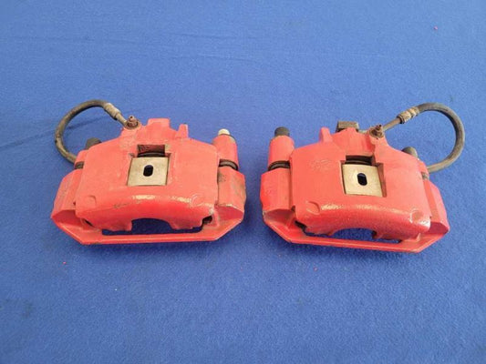 1994-1995 Ford Mustang GT 5.0L Pair Front Brake Calipers Pads Paint Red 2614 - The Parts Farm