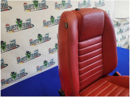 2005-2009 Ford Mustang GT Convertible Passenger Front Leather Seat Red 2723