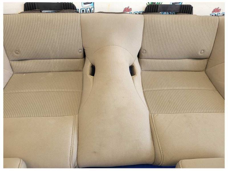 2011-2014 Ford Mustang GT Rear Coupe Seats Cloth Beige Back 2605 - The Parts Farm
