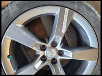 2010-2015 Chevrolet Camaro SS Rear Wheel 20x9 Rear 5 Spoke Silver Paint Tire - The Parts Farm