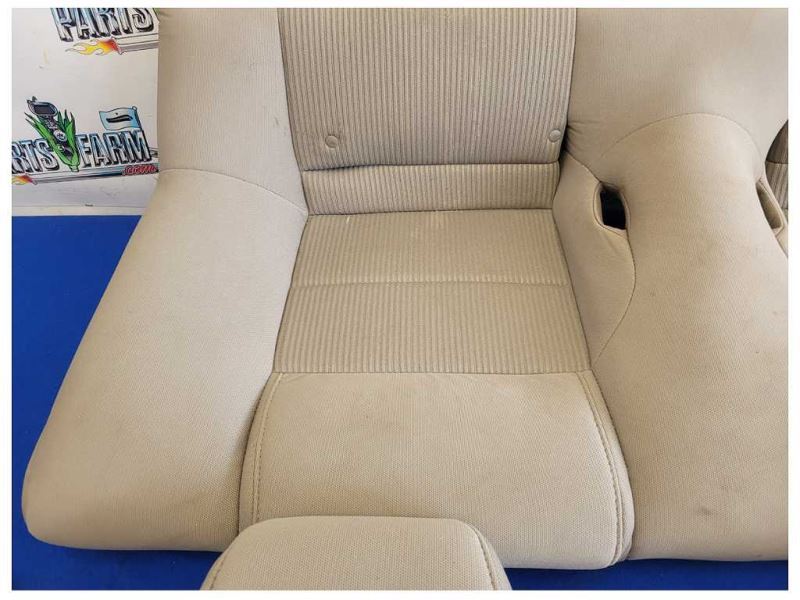 2011-2014 Ford Mustang GT Rear Coupe Seats Cloth Beige Back 2605 - The Parts Farm