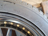 2015-2023 Ford Mustang GT S550 3 Aodhan Wheels 19x8.5 Black Spoke Tire 2638 - The Parts Farm