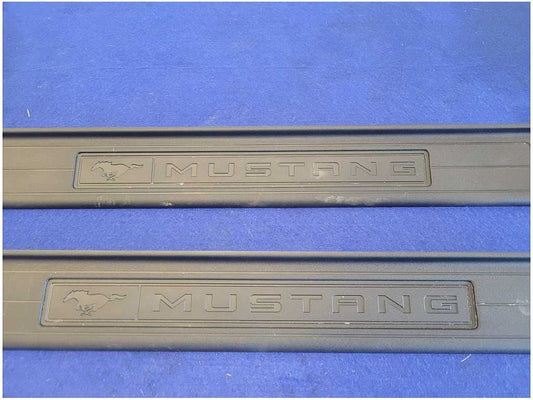 2015-2017 Ford Mustang GT S550 Pair Door Sill Scuff Plates Black 2816