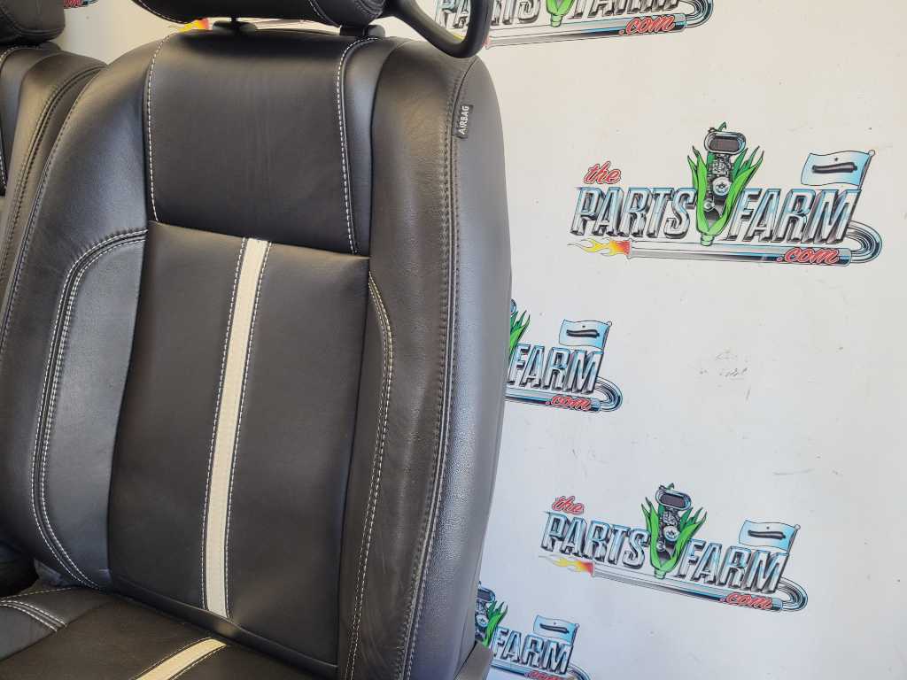 2013-2014 Ford Mustang GT Set Seats Leather Convertible Leather Black 2633 - The Parts Farm