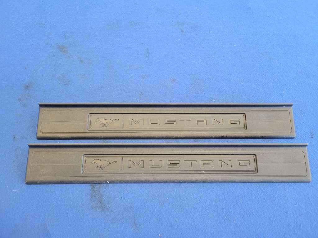 2015-2023 Ford Mustang EcoBoost Pair Door Sill Plates Non Lighted Scuff 2652 - The Parts Farm