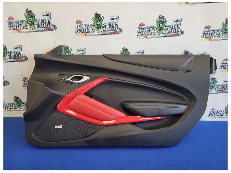 2019-2024 Chevrolet Camaro SS Coupe Pair Door Panels Card Red Black 2628 - The Parts Farm