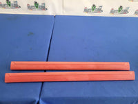 1994-1998 Ford Mustang GT Convertible Pair Door Sill Scuff Plates Red 2631 - The Parts Farm