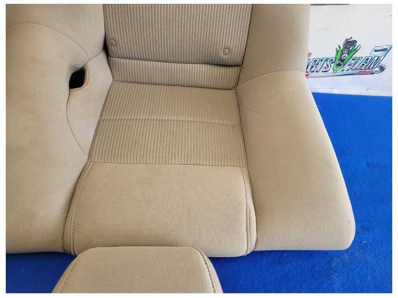 2011-2014 Ford Mustang GT Rear Coupe Seats Cloth Beige Back 2605 - The Parts Farm