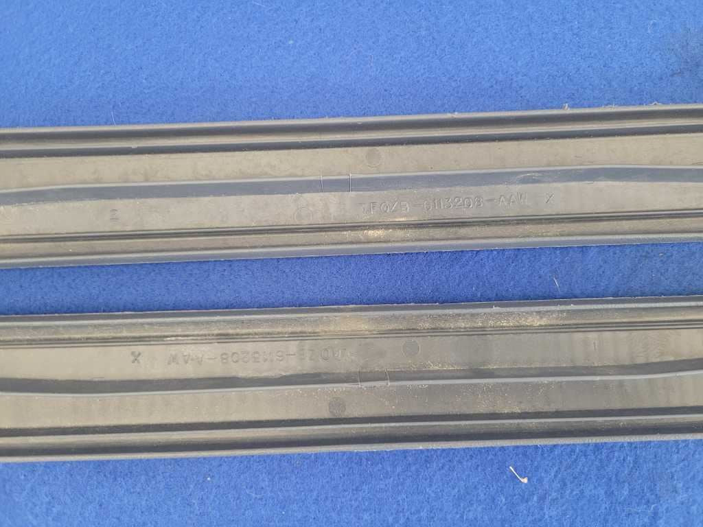 1990 Ford Mustang ASC Mclaren Convertible Pair Scuff Door Sill Plates Blue 2603 - The Parts Farm