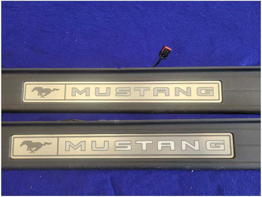 2015-2023 Ford Mustang GT SS550 Pair Door Sill Plates Scuff Lighted 2739