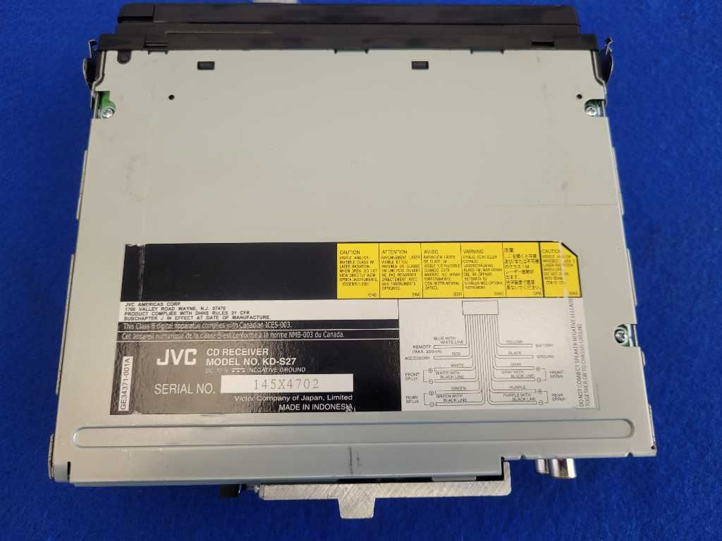 JVC KD S27 Radio Stereo Audio Single CD Player 2631 - The Parts Farm