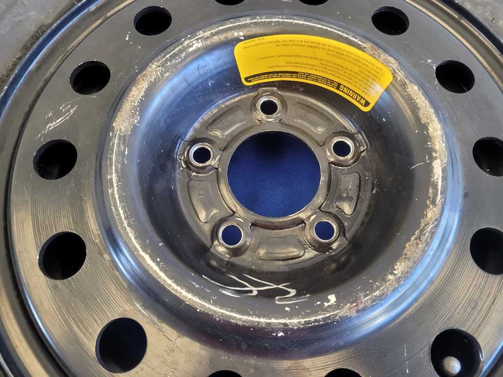 1994-1995 Ford Mustang GT Emergency Wheel 15x4 Spare Tire Black Paint 2631 - The Parts Farm