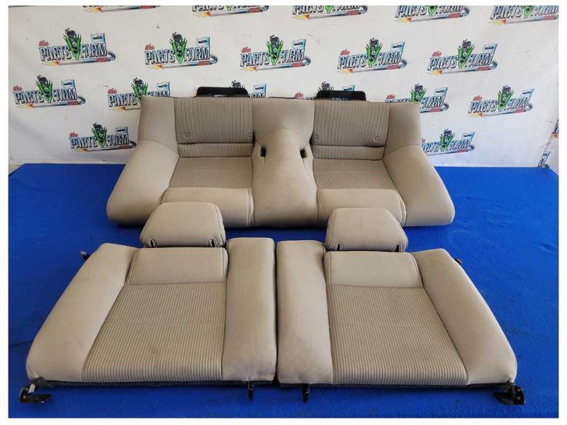 2011-2014 Ford Mustang GT Rear Coupe Seats Cloth Beige Back 2605 - The Parts Farm