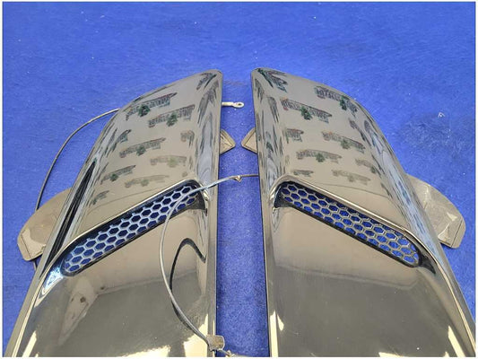 2015-2017 Ford Mustang GT S550 Pair Front Hood Scoops Vents Ducts Paint UA 201