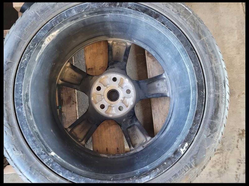 2010-2015 Chevrolet Camaro SS Rear Wheel 20x9 Rear 5 Spoke Silver Paint Tire - The Parts Farm
