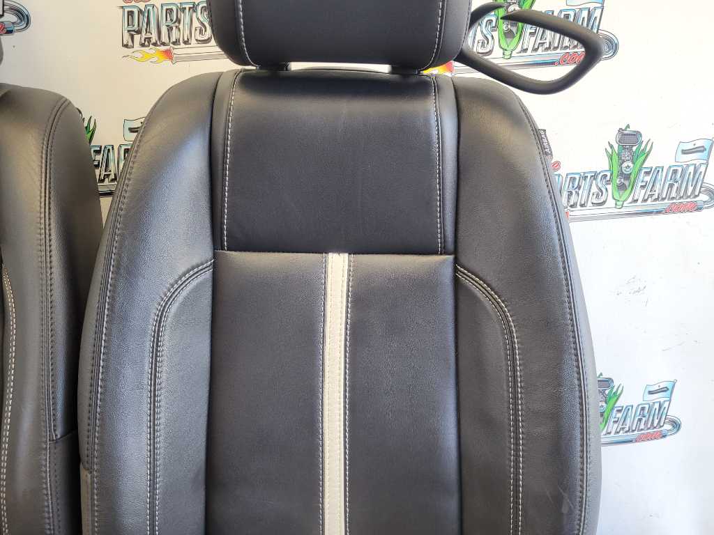 2013-2014 Ford Mustang GT Set Seats Leather Convertible Leather Black 2633 - The Parts Farm